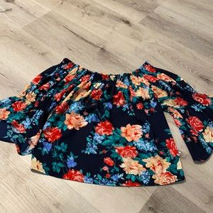 Floral off the shoulder blouse